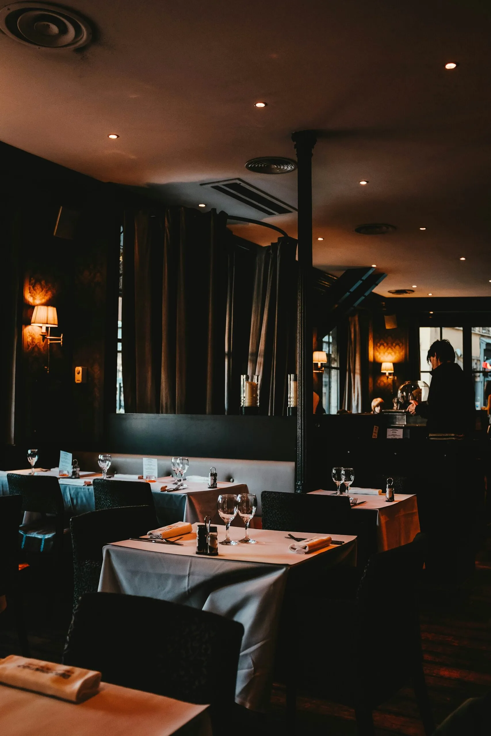Modern halal restaurant dining area