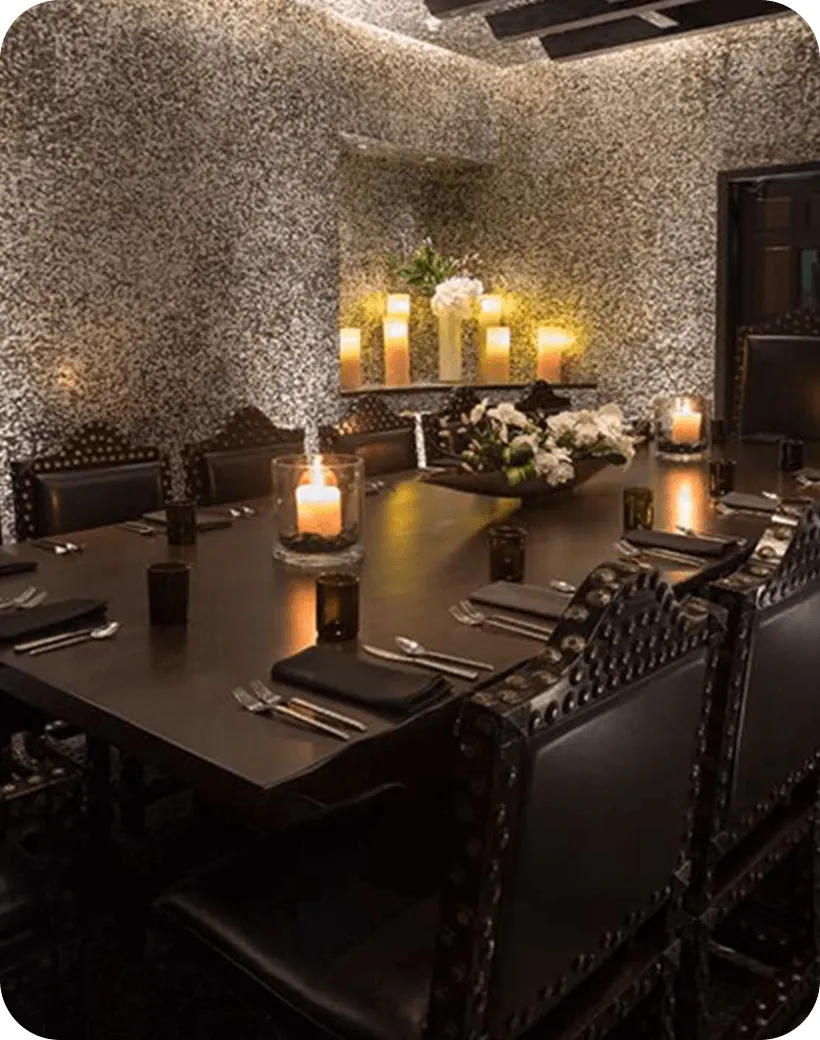 Private dining room for family gatherings